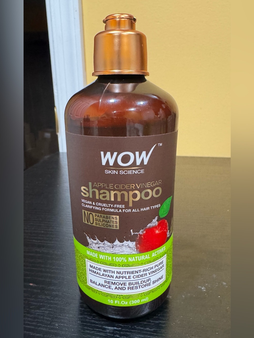 WOW SKIN SCIENCE Apple Cider Vinegar Clarifying Shampoo 10 Fl Oz
